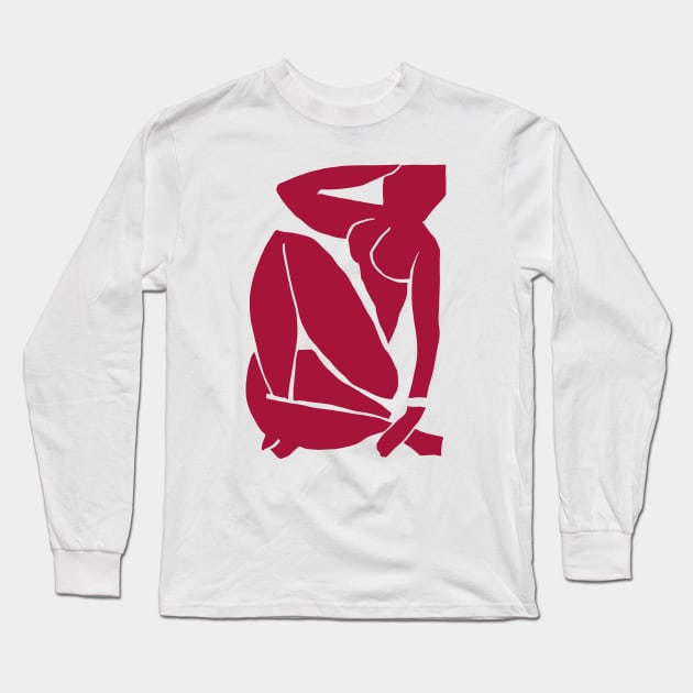 Matisse cutout #3 red Long Sleeve T-Shirt by shamila